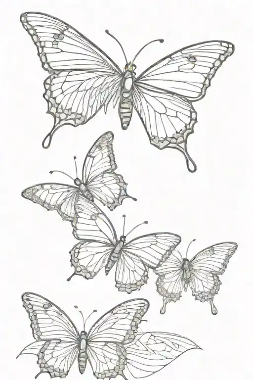Butterfly Line Drawing