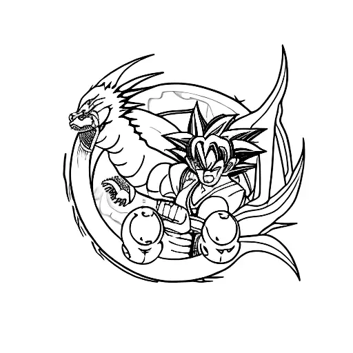 A Minimalist Design Incorporating The Name 'Nayara' And A Dragon Ball