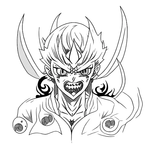 Black Clover Devil Zagred Black Body Red Eyes