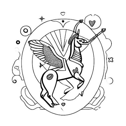 Sagittarius And A Heart