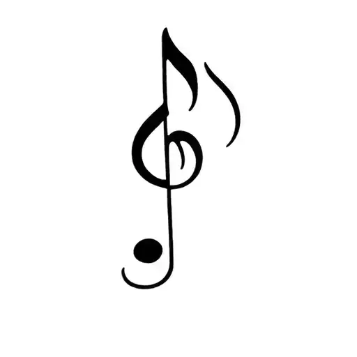 Music Pause Before A Music Note