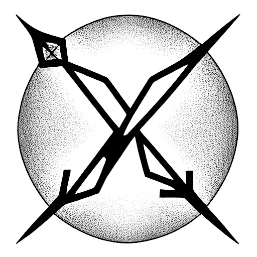 Small Feminine Cross In Gothic Art Style