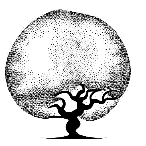 Ficus Tree With Earth Element Simbol