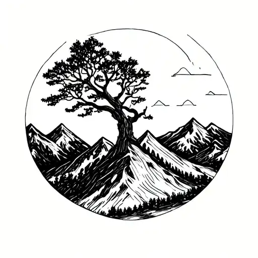 Tree Surrounded My Mountain