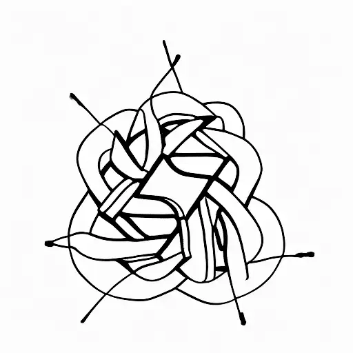 Three Intertwined Symbols Representing Friendship