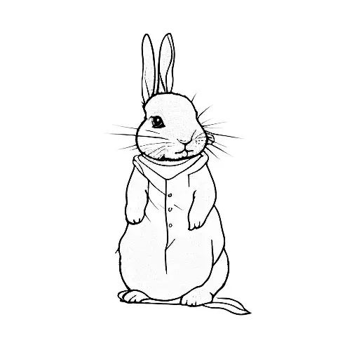 A Rabbit In A Black Cloak
