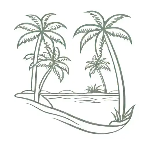 Beach With Coconut Tree