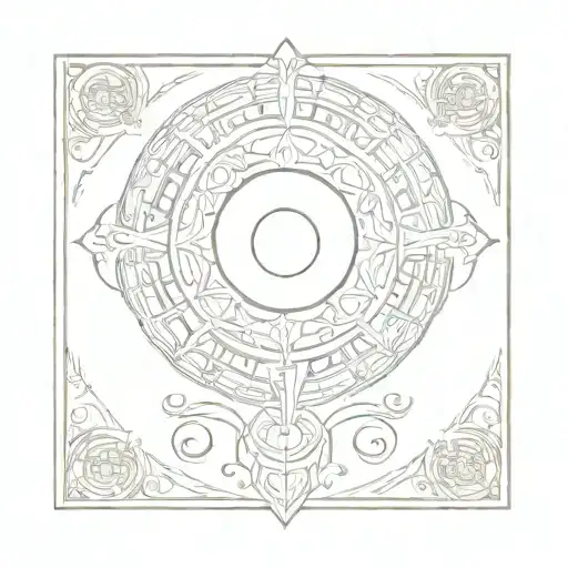 An Intricate Design Of A Mystical Oracle Belline Card Surrounded By Swirling Patterns And Symbols