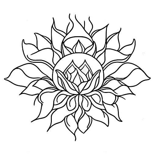 Sun Shining Through A Lotus Flower In A Serene Landscape