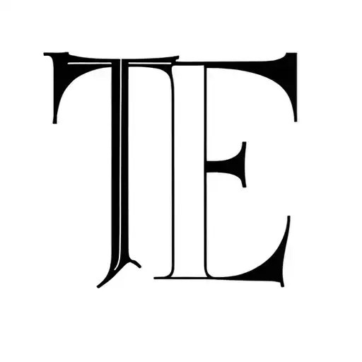 Letters T And E Combined Symbol Consisting