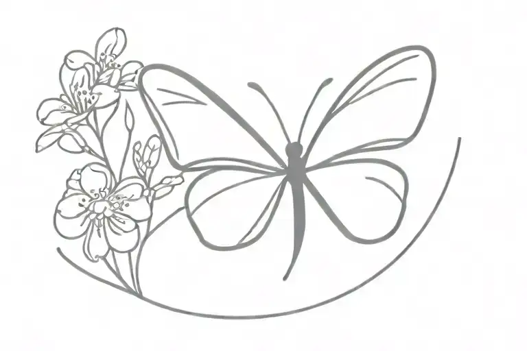 Butterfly With January And September Birth Flower