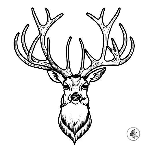 Crossed Deer Antlers