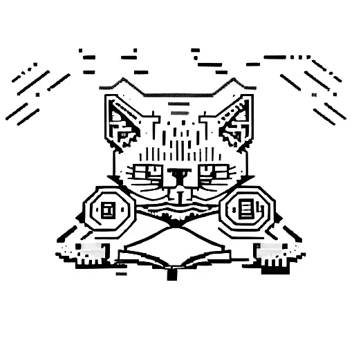 A Pixel Art Representation Of A Cat Reading A Book In A Retro Video Game Style