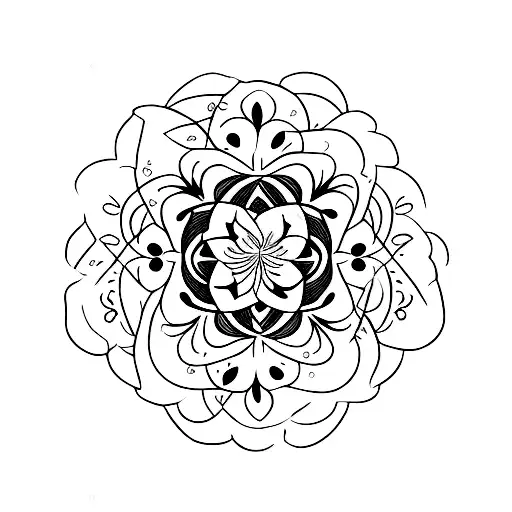 Self-love Symbol Incorporated With Floral Elements
