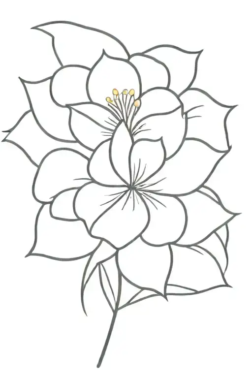 Flower Line Drawing