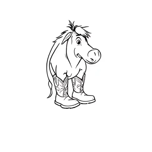 Eeyore With Cowboy Boots