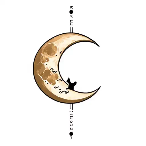 Moon With Dog Print Surrounded