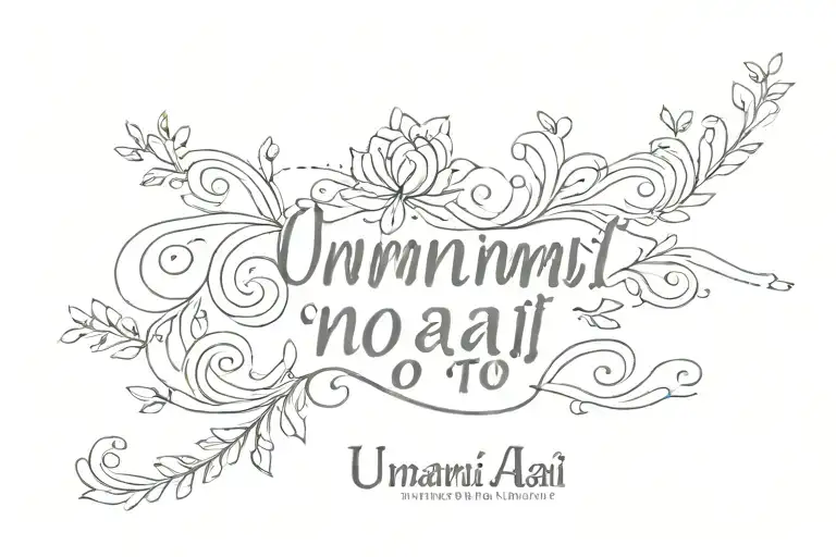 Quote 'Unami No Akai Ito ' In Cursive No Background