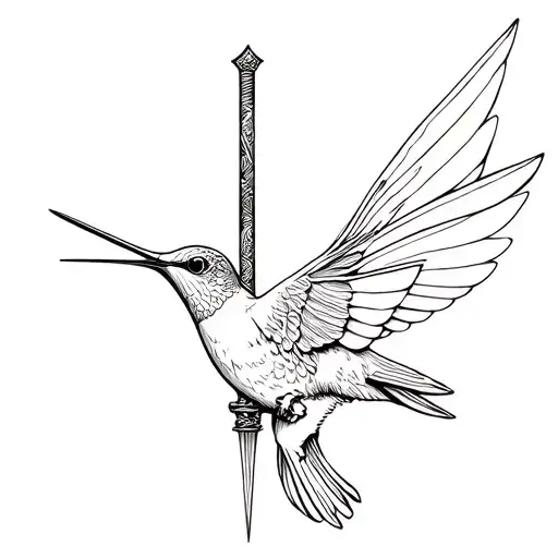 Hummingbird With Sword