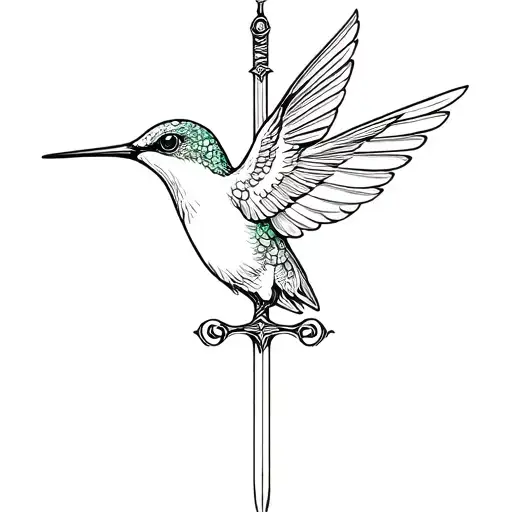 Hummingbird With Sword