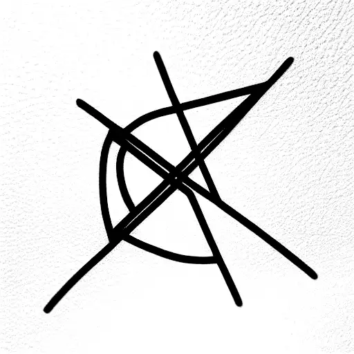 Simple Minimal Geometric Tattoo Black