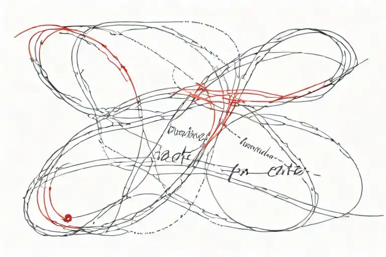 Design Of A Red String Of Fate Wrapping Around The Word 'Intentamos' Elegantly Incorporated