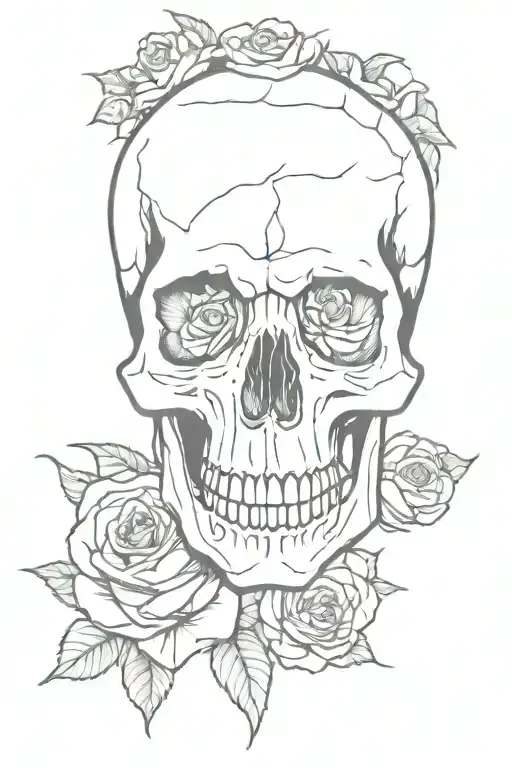 Skull And Roses Growing