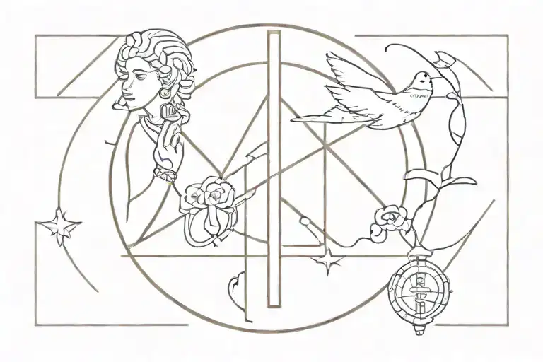 Minimalist Religious With Symbols Of Perseverance And Hope