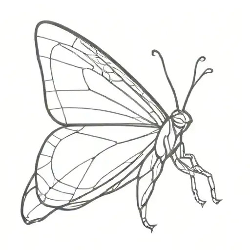 Side Profile Of Moth Symmetric