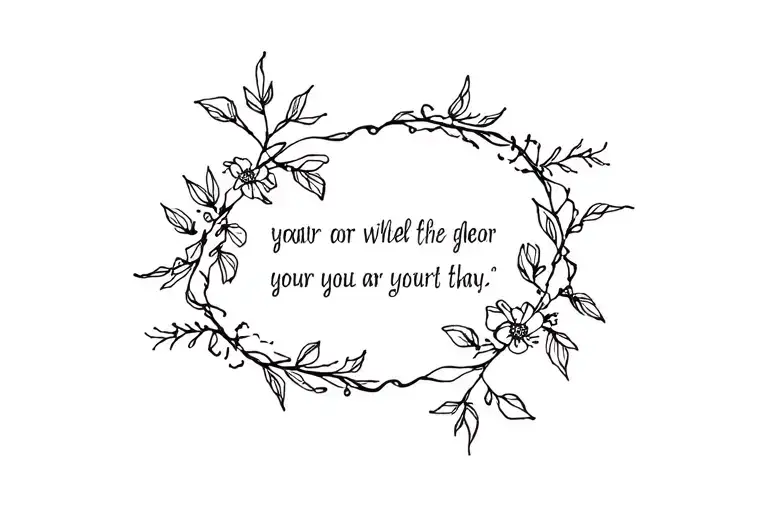 Florals And Vines With Quote