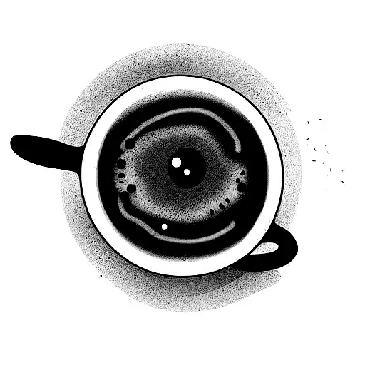 Sun Coming Out Of Coffee Cup In The Morning