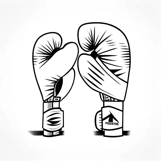 Boxing Gloves Against A Mountain Skyline Tied Together With Kids Names