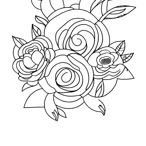 A Majestic Forest At Sunset With Vibrant Flowers Blooming