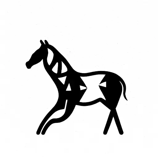 Letter F With A Horse Head