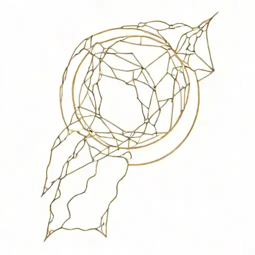 A Circle Shape With A Kintsugi Inside