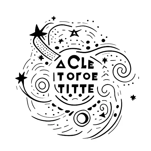 A Minimalist Tattoo Of A Coffee Cup Surrounded By Galaxy And Stars