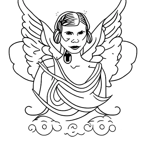 Name Leia With Angel Wings And Areola