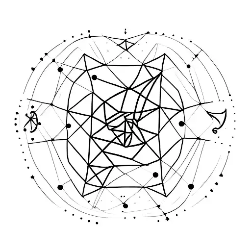 A Minimalist Tattoo Of A Constellation That Represents The Client's Zodiac Sign