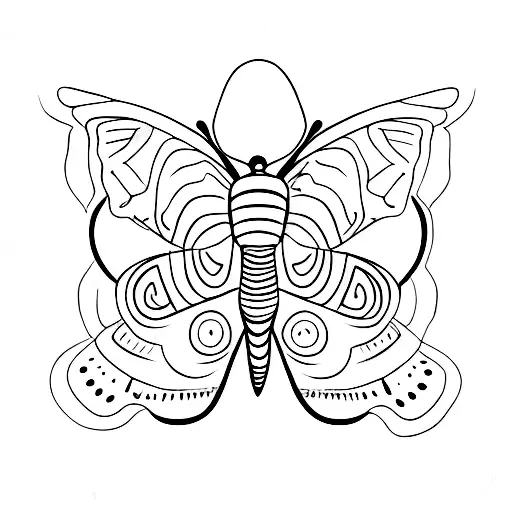 Butterfly With One Green Wing And One Hazel Wing