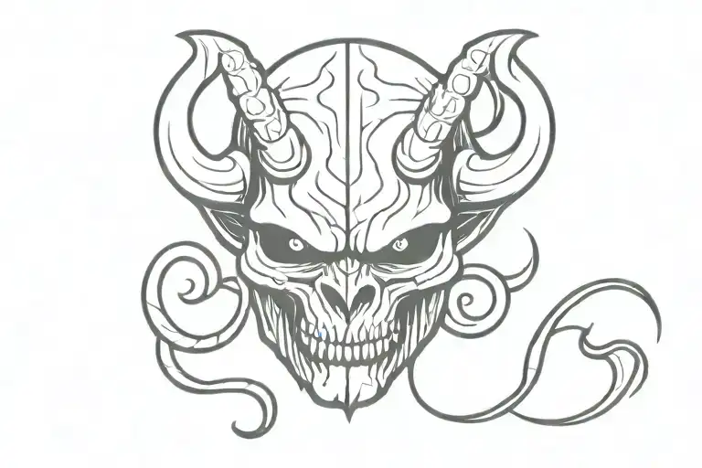 Hellboy Demon Skull