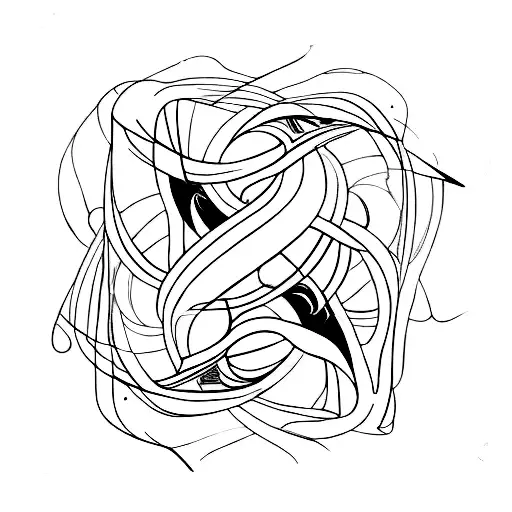 An Abstract Representation Of Infinity Merging With The Beauty Of Saturn