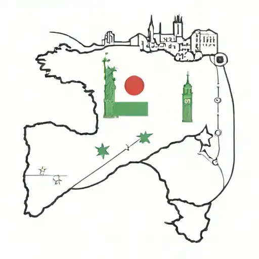 New York To Italy Flag Within