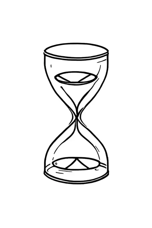 Hourglass Outline Filled