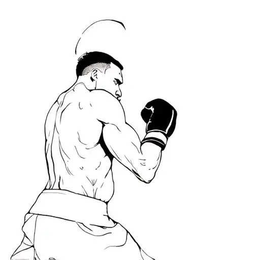 Man Boxing Southpaw