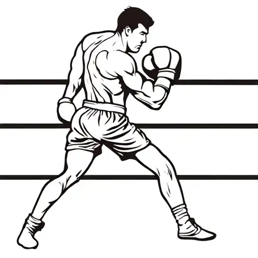 Silhouette Boxing Southpaw Boxing Stance