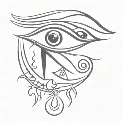 Eye Of Horus And Evil Eye Symbol Integrated