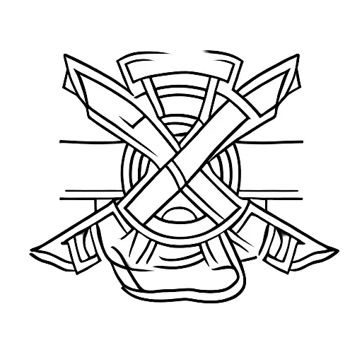 Cancer Ribbon With Cross In Middle