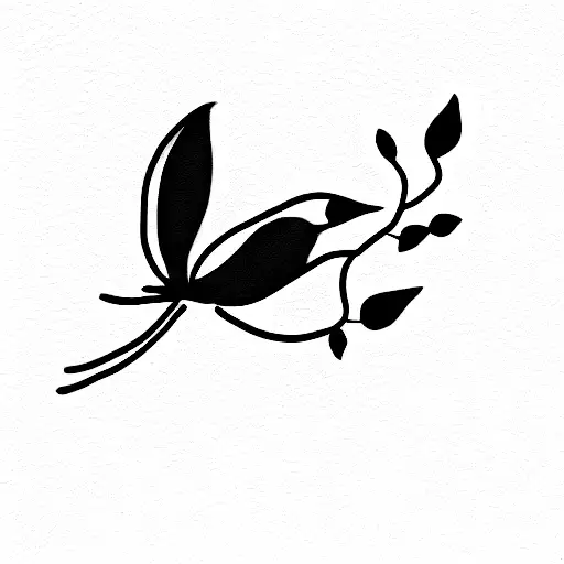 Vines With Blue Bird