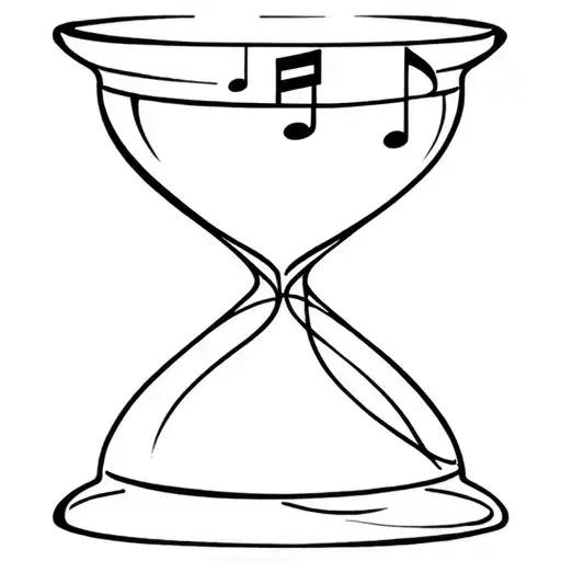 Hourglass With Music Notes