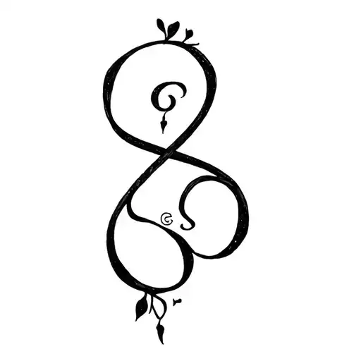 Infinite Love Sign With A Soil Key And 1 G And S Letters In Small